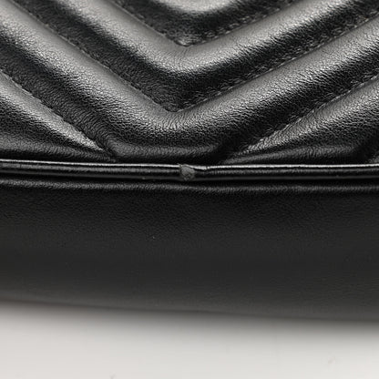 Saint Laurent Calfskin Matelasse Monogram Lou Camera Bag Black 12 of 21