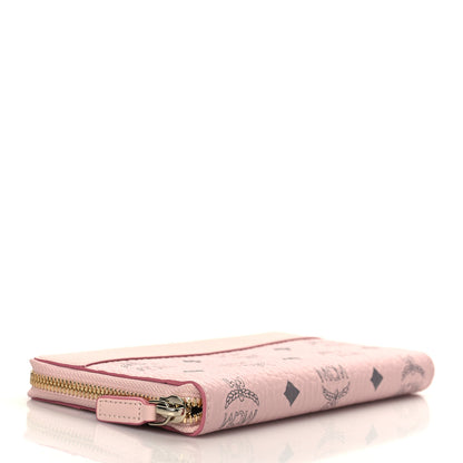 MCM Visetos Large Zip Around Wallet Pink 4 of 7