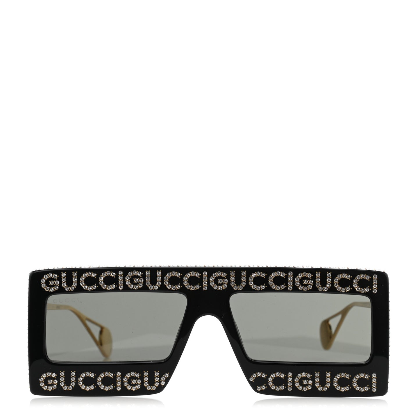 Acetate Crystal Mask-Frame Sunglasses GG0431S Black