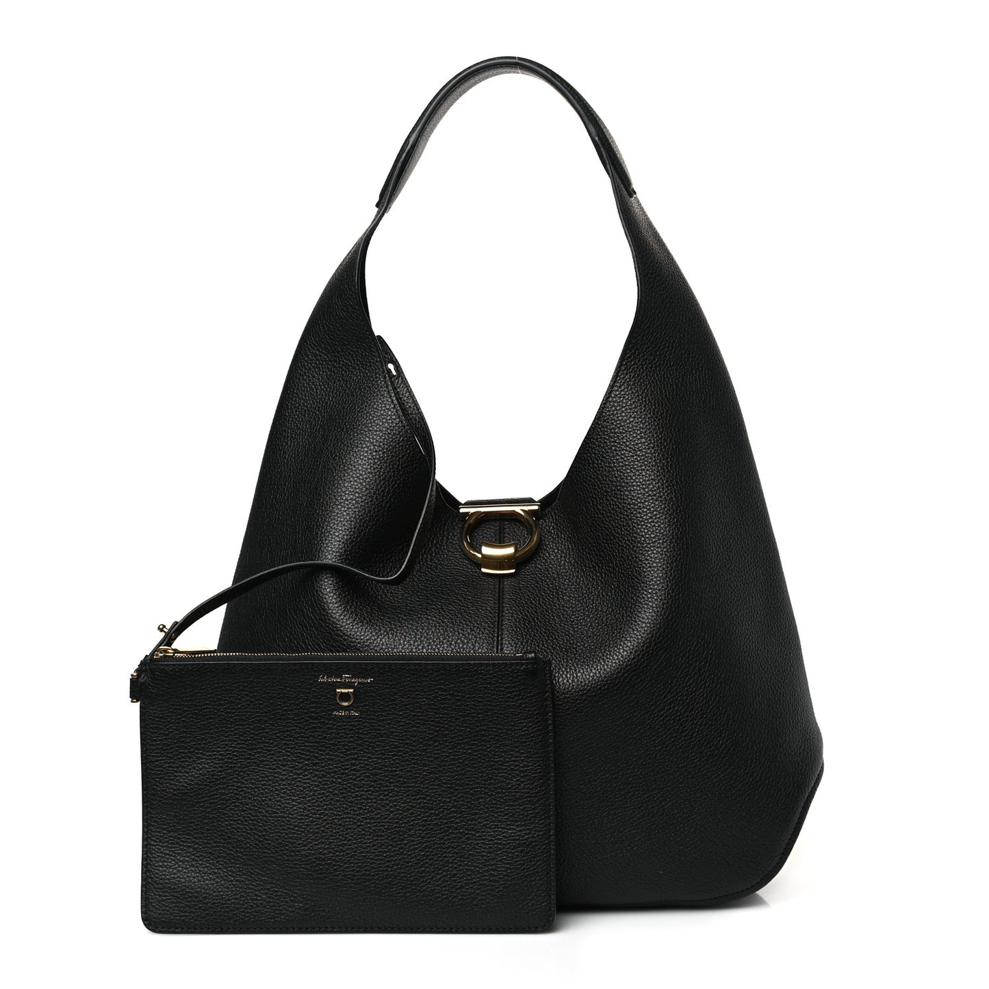Calfskin Margot Hobo Black