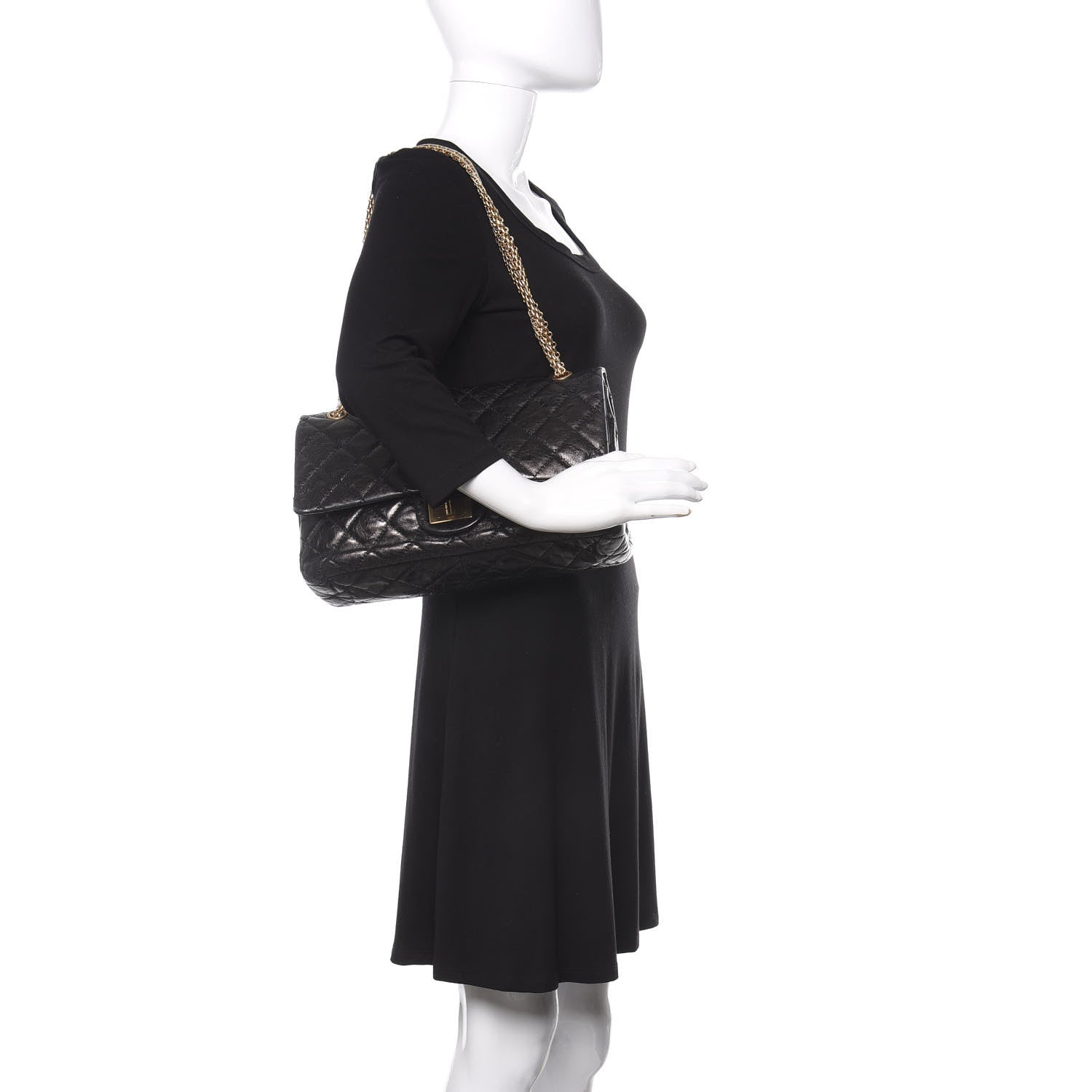 Chanel Aged Calfskin Quilted 2.55 Reissue 226 Flap Black 2 of 13