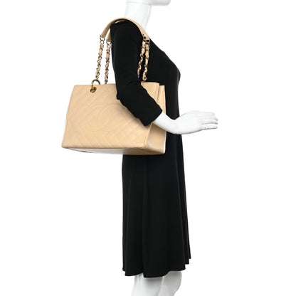 Chanel Caviar Quilted Grand Shopping Tote GST Beige Clair 2 of 10