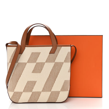 Hermes Swift H Canvas Cabas H En Biais 27 Gold Naturel Ecru 11 of 11