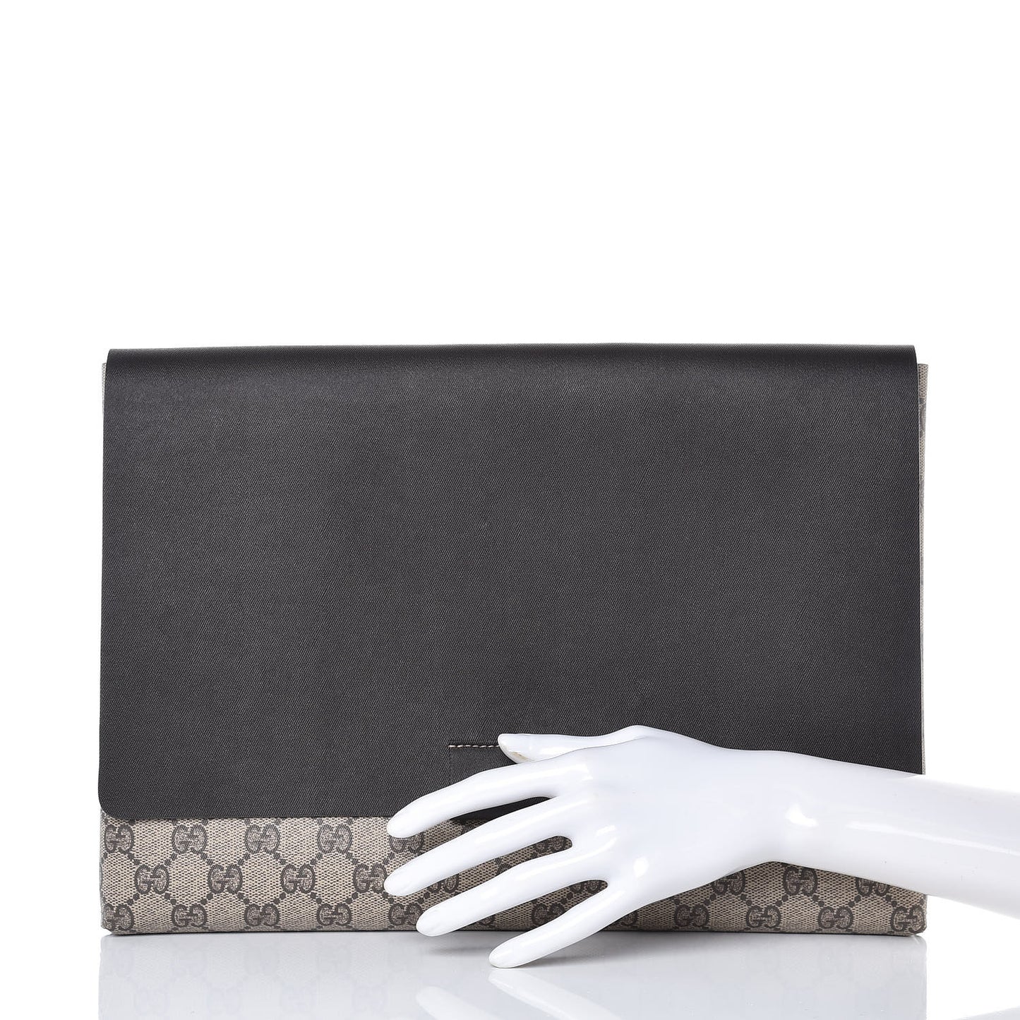 GG Supreme Monogram Clutch Brown