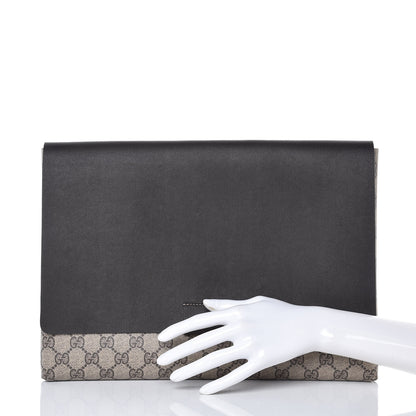 Gucci GG Supreme Monogram Clutch Brown 2 of 8