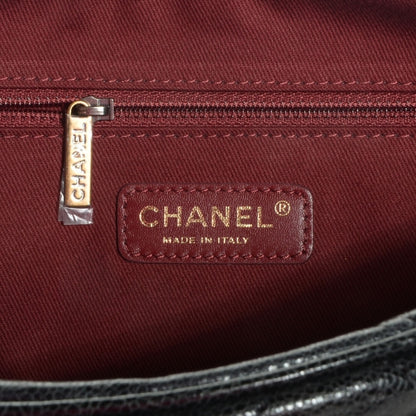 Chanel Crumpled Grained Calfskin Quilted Large Shiva Flap Black 6 of 8