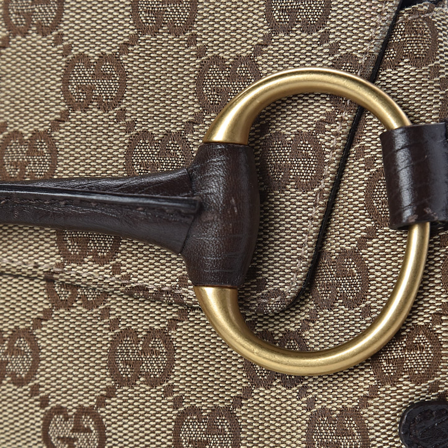 Monogram Horsebit Clutch Dark Brown