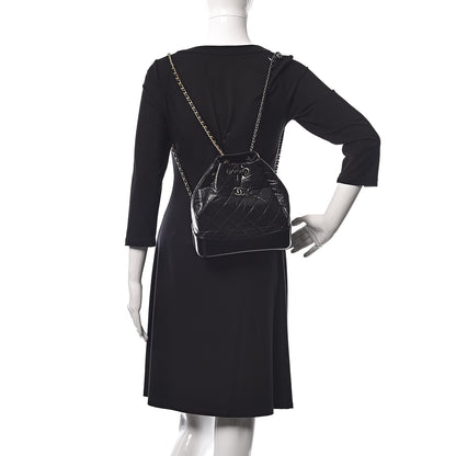 Chanel Aged Calfskin Quilted Small Gabrielle Backpack Black 2 of 10