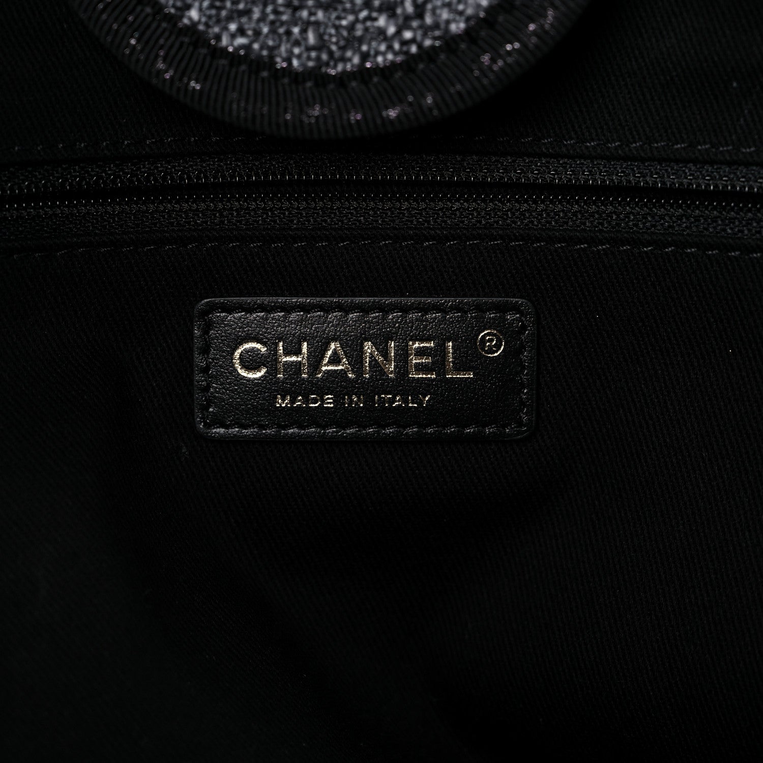 Chanel Lurex Boucle Medium Deauville Tote Black 6 of 10