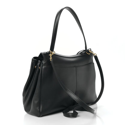 Balenciaga Natural Smooth Calfskin Medium Rodeo Top Handle Handbag Black 3 of 9