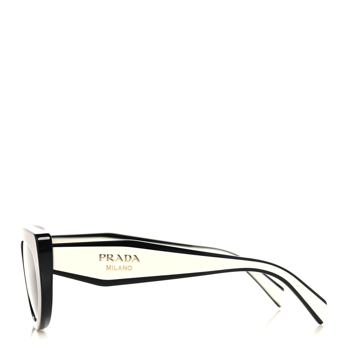 Prada Acetate Sunglasses SPR D02 Black White 3 of 7