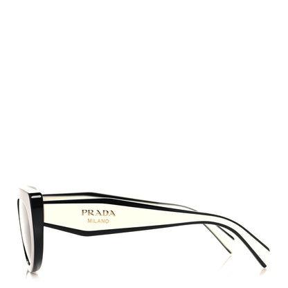 Prada Acetate Sunglasses SPR D02 Black White 3 of 7