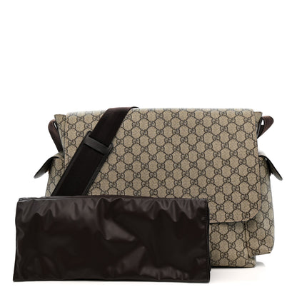 Gucci GG Plus Monogram Messenger Diaper Bag Dark Brown 3 of 13