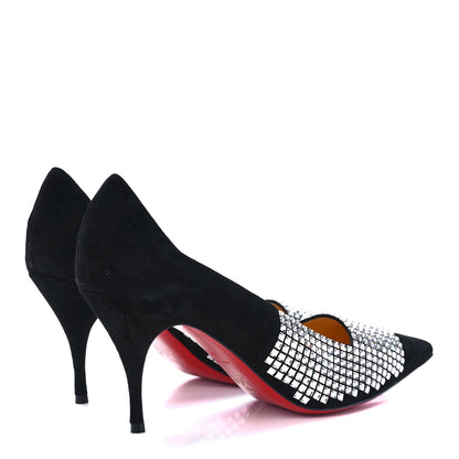 Christian Louboutin Suede Championne Strass 80 Pumps 36.5 Black 4 of 7