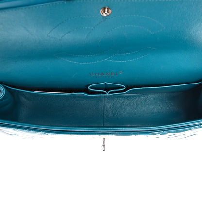 Chanel Patent Calfskin Quilted Jumbo Double Flap Turquoise 8 of 10
