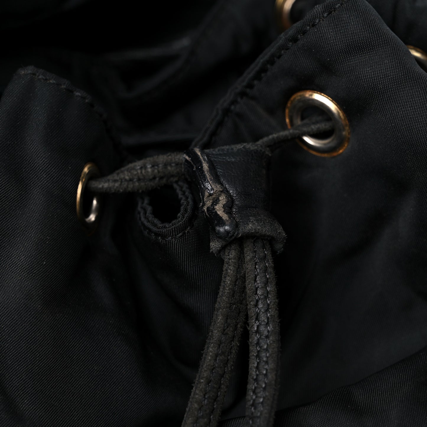 Tessuto Nylon Vela Chain Backpack Black