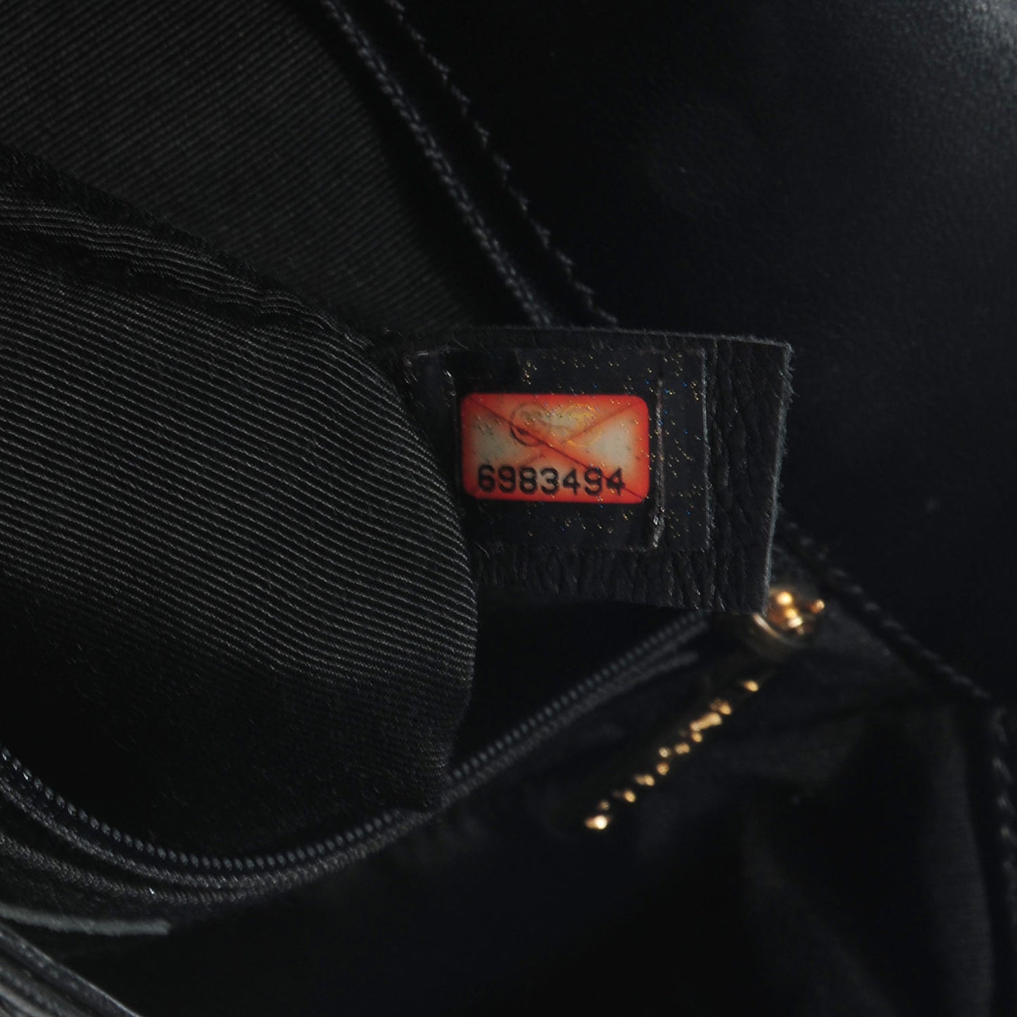 Lambskin Chocolate Bar Quilted CC Flap Black