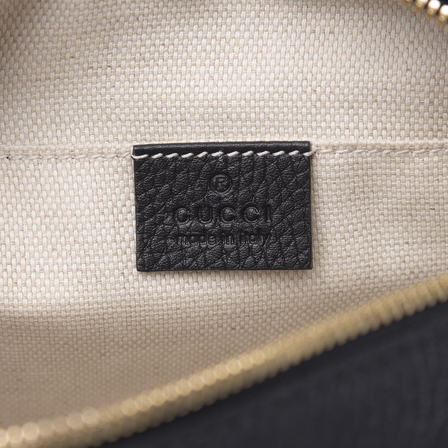 Pebbled Calfskin Small Soho Disco Bag Black