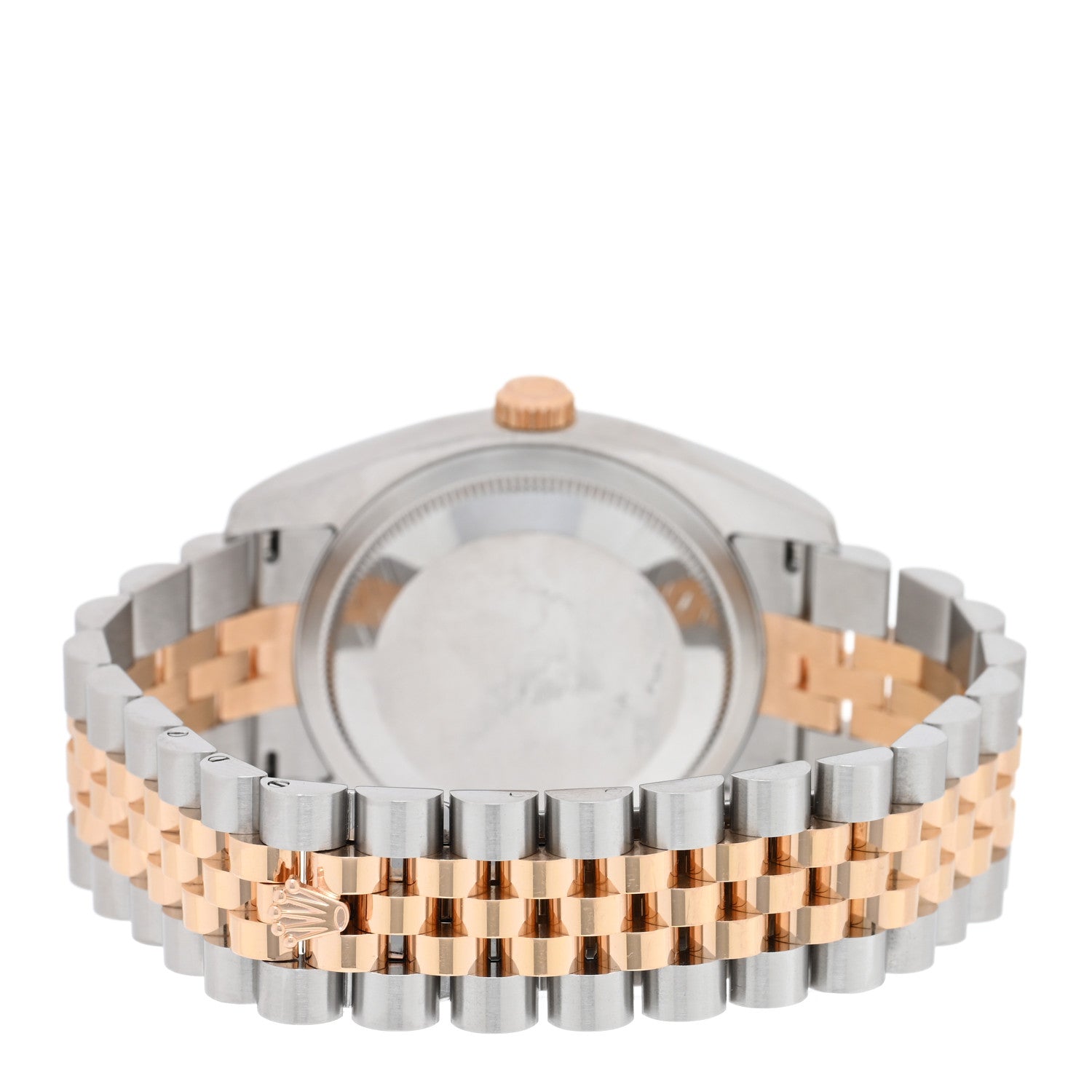 Rolex Stainless Steel 18K Everose Gold 36mm Oyster Perpetual Datejust Watch Black Roman 116201 3 of 4