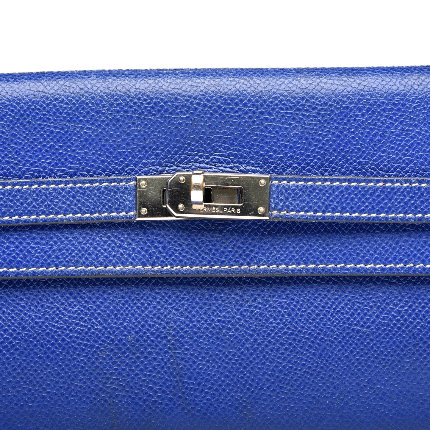 Epsom Kelly Longue Wallet Bleu Electrique Cobalt