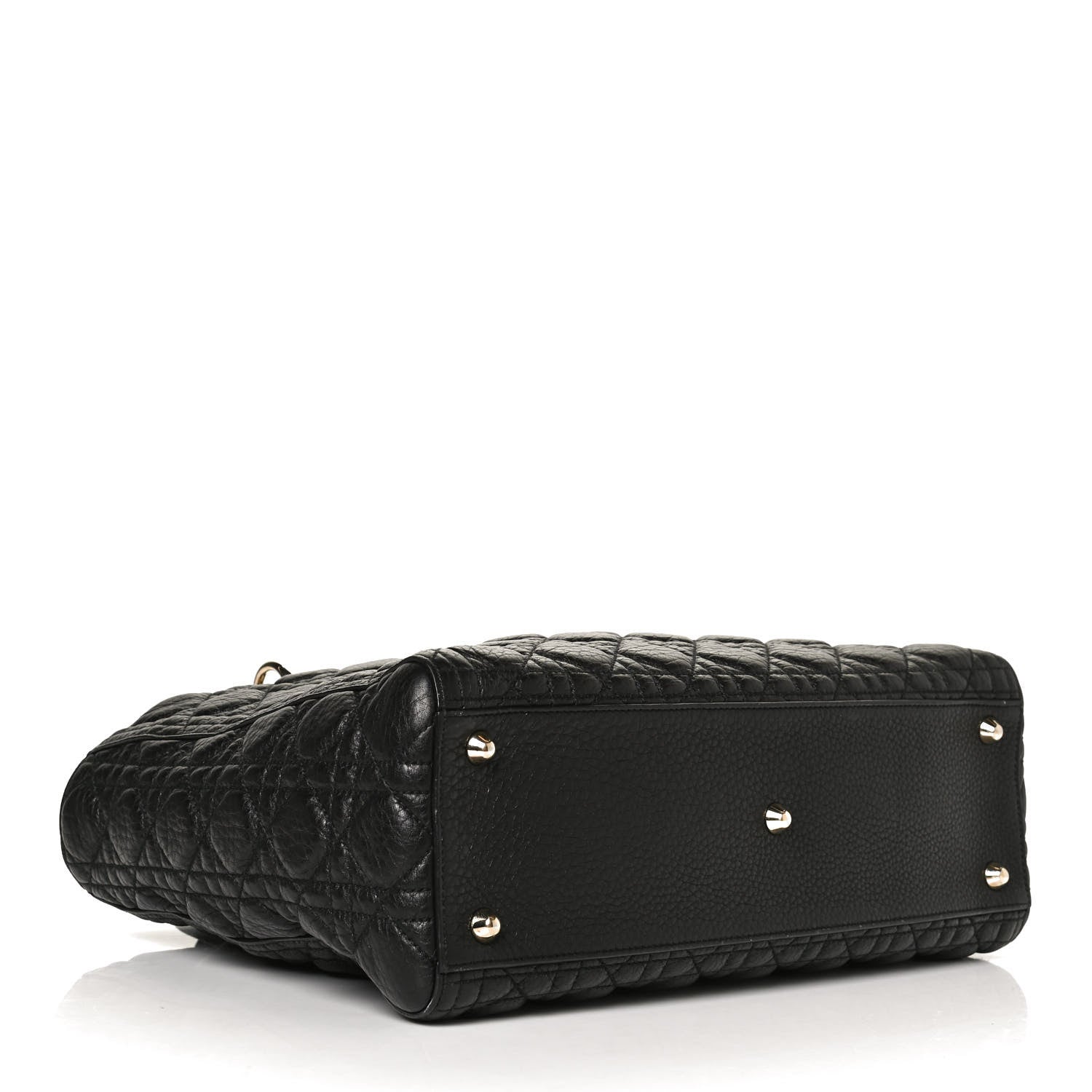Christian Dior Grained Calfskin Cannage Large Supple Lady Dior Black 4 of 12