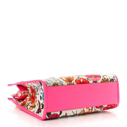 Gucci Canvas Medium Flora Tote Fuchsia 4 of 12