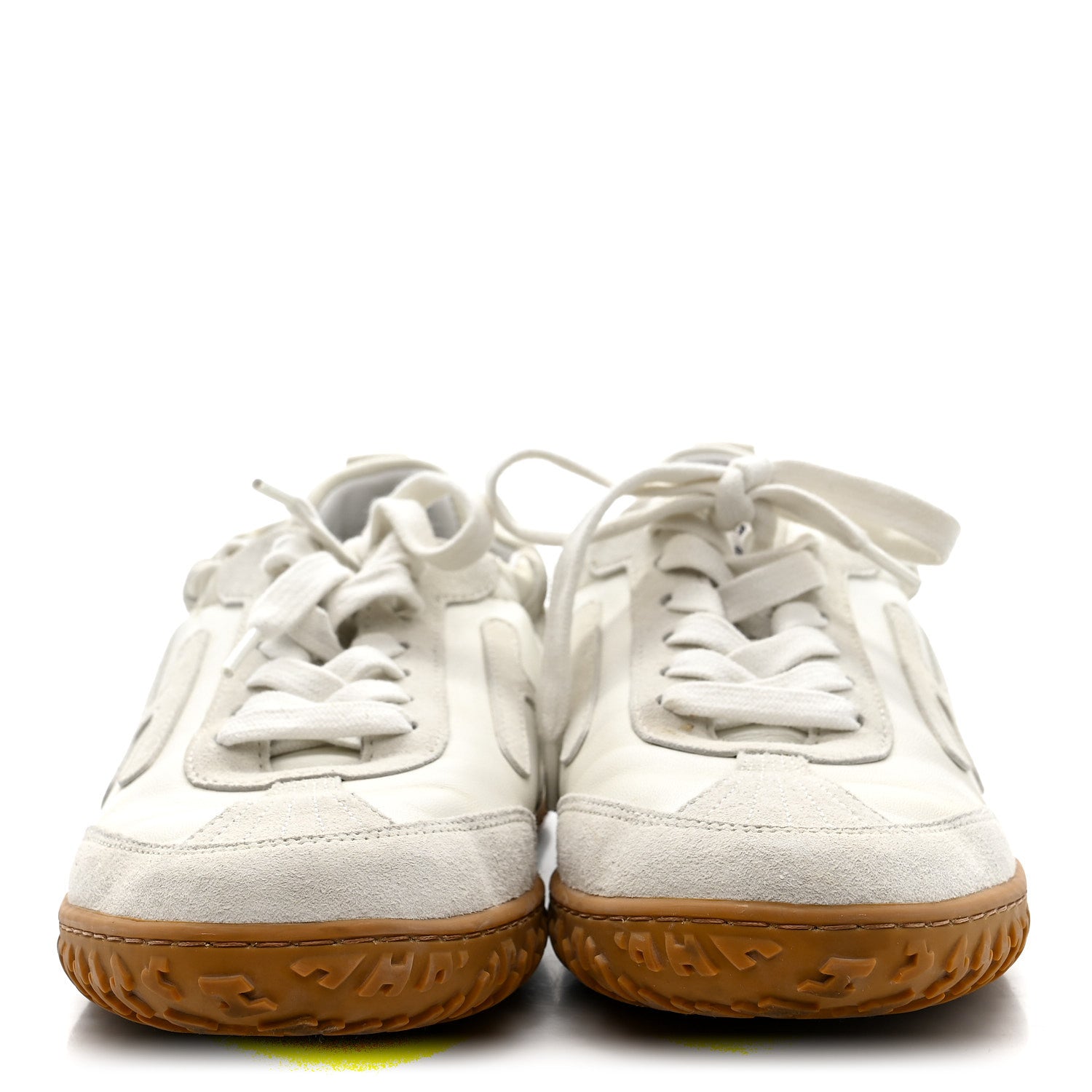 Hermes Nappa Suede Goatskin Jet Sneakers 36.5 White 1877567