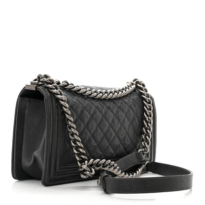 Chanel Caviar Quilted Medium Boy Flap Charcoal 4 of 19