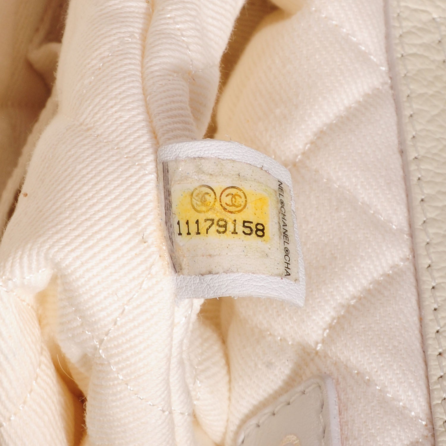 Chanel Leather Perforated CC Small Tote White 8 of 9