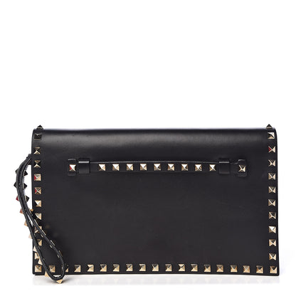 Valentino Garavani Nappa Rockstud Wristlet Clutch Black 1 of 15