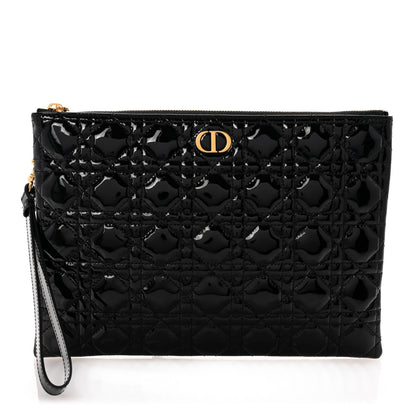 Christian Dior Patent Cannage Large Caro Daily Pouch Black 1 of 7