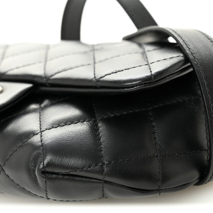 Chanel Calfskin Quilted CC Uniform Flap Belt Bag Black 10 of 10