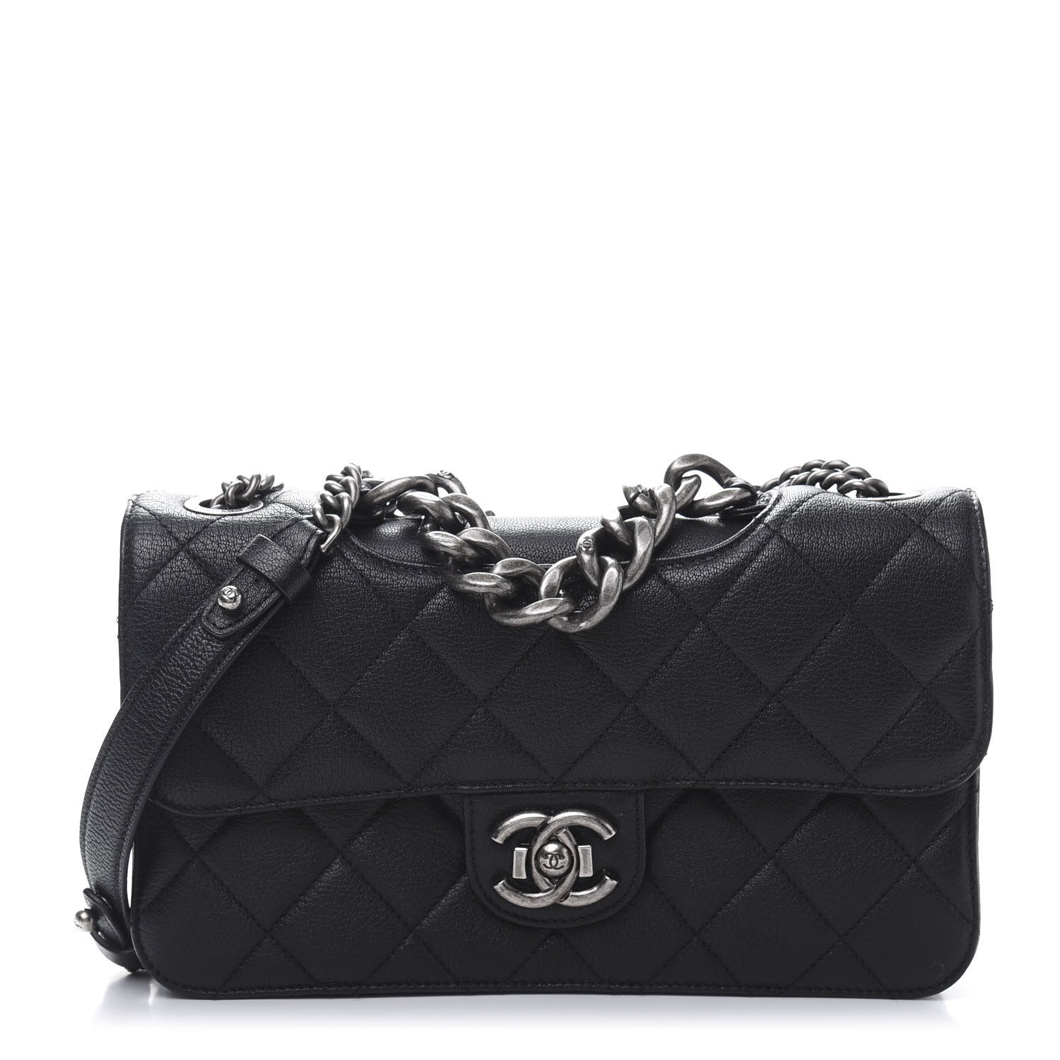 Chanel Goatskin Quilted Medium Perfect Edge Flap Black 1 of 11