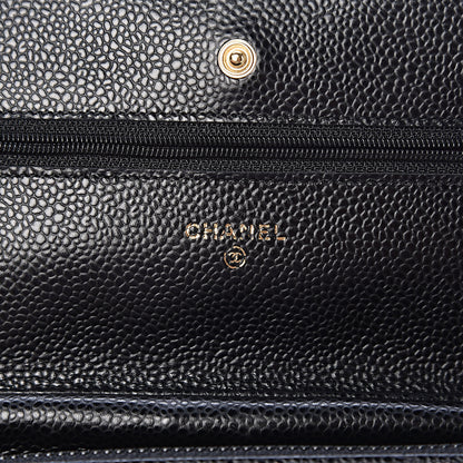 Chanel Caviar Quilted Wallet On Chain WOC Black 6 of 12