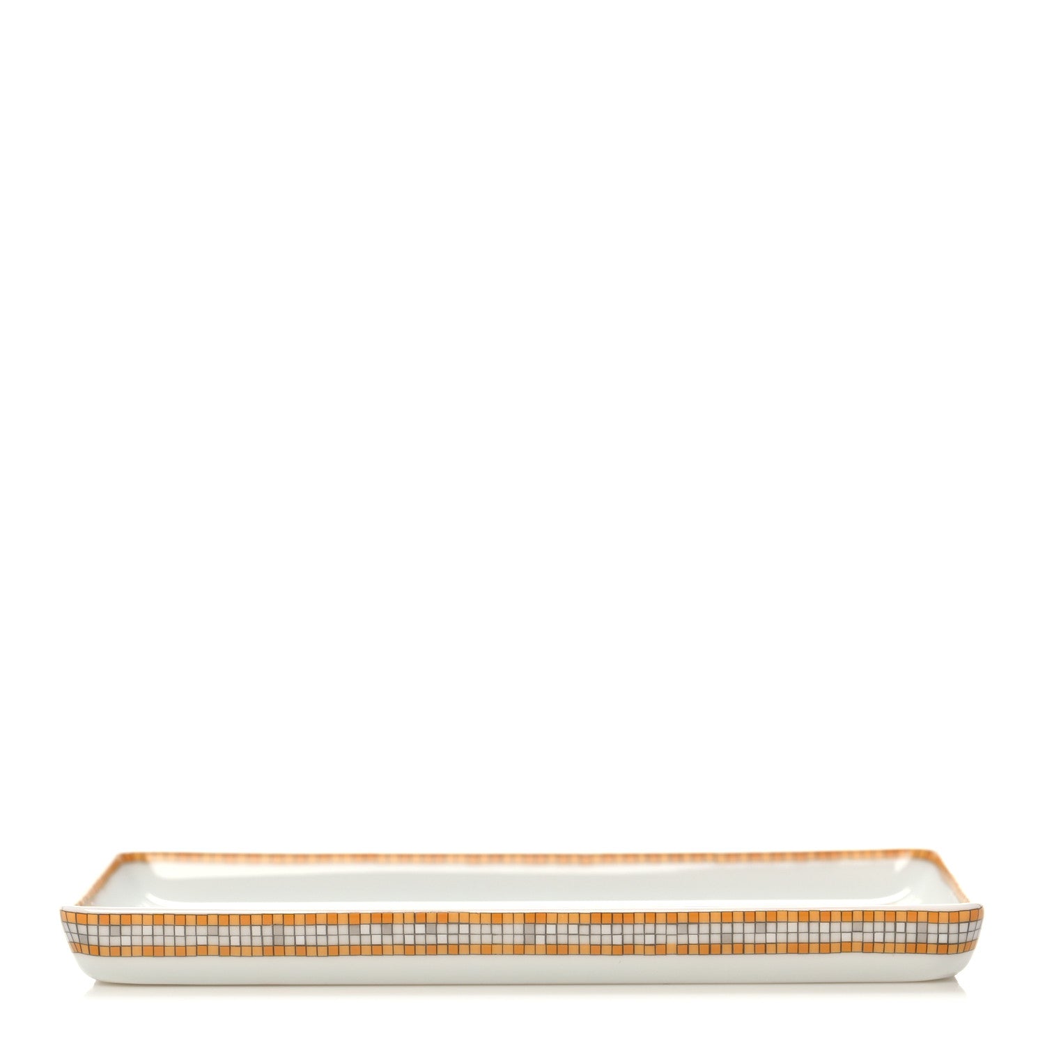 Hermes Porcelain Mosaique au 24 Gold Sushi Plate 4 of 9