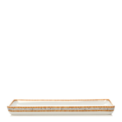 Hermes Porcelain Mosaique au 24 Gold Sushi Plate 4 of 9
