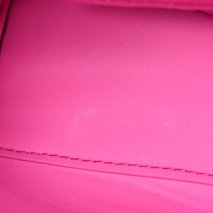 Balenciaga Calfskin Crocodile Embossed Neo Classic Gold Hardware Nano City Crossbody Neon Pink 19 of 22