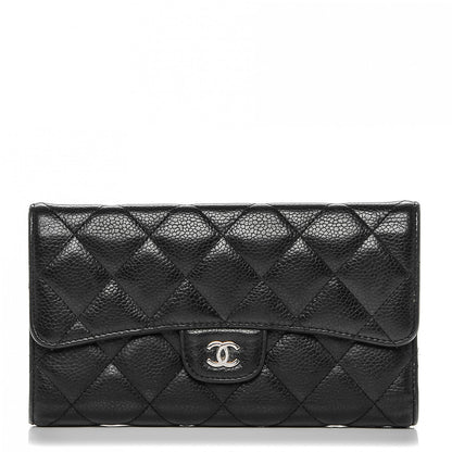 Chanel Caviar Quilted Large Flap Wallet Black 1 of 11