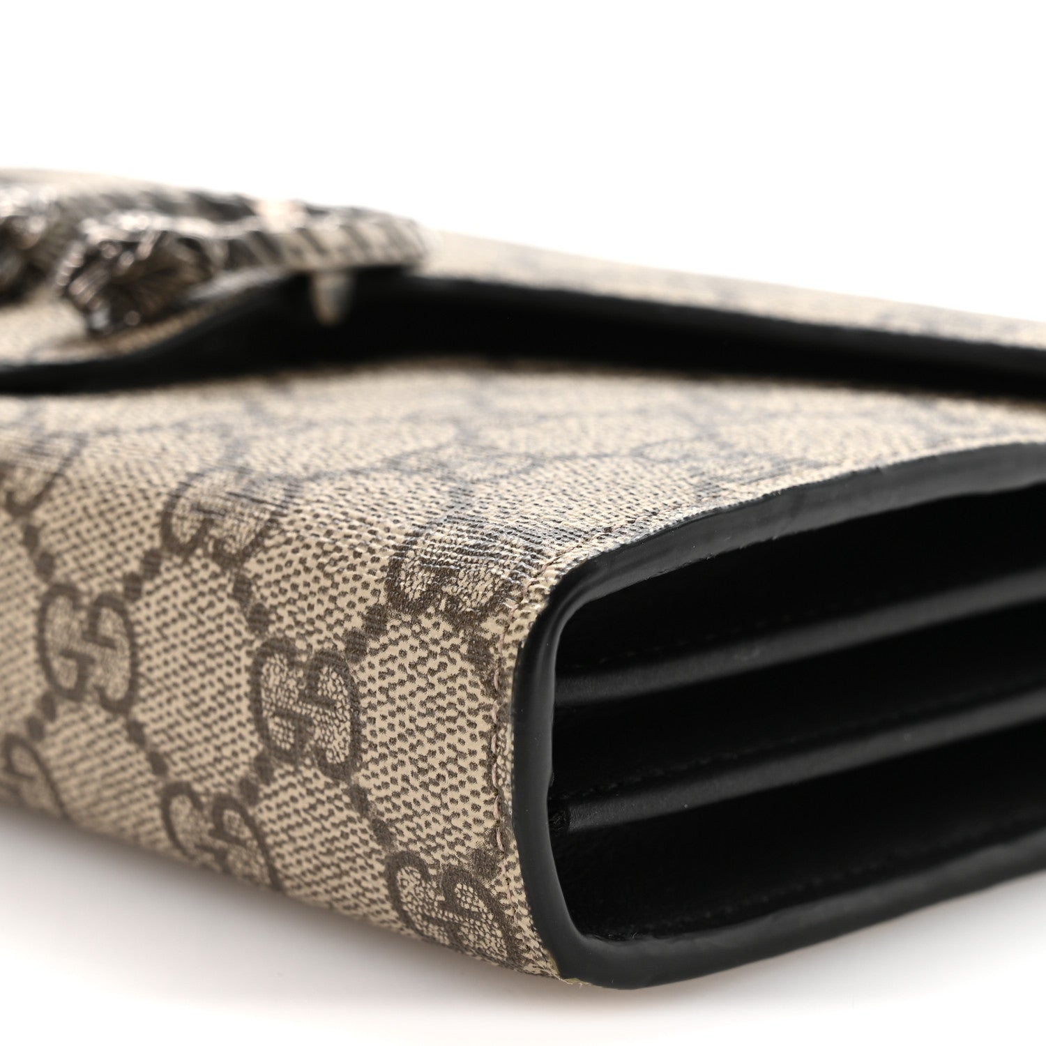 Gucci GG Supreme Monogram Mini Dionysus Chain Wallet Beige Black 10 of 11