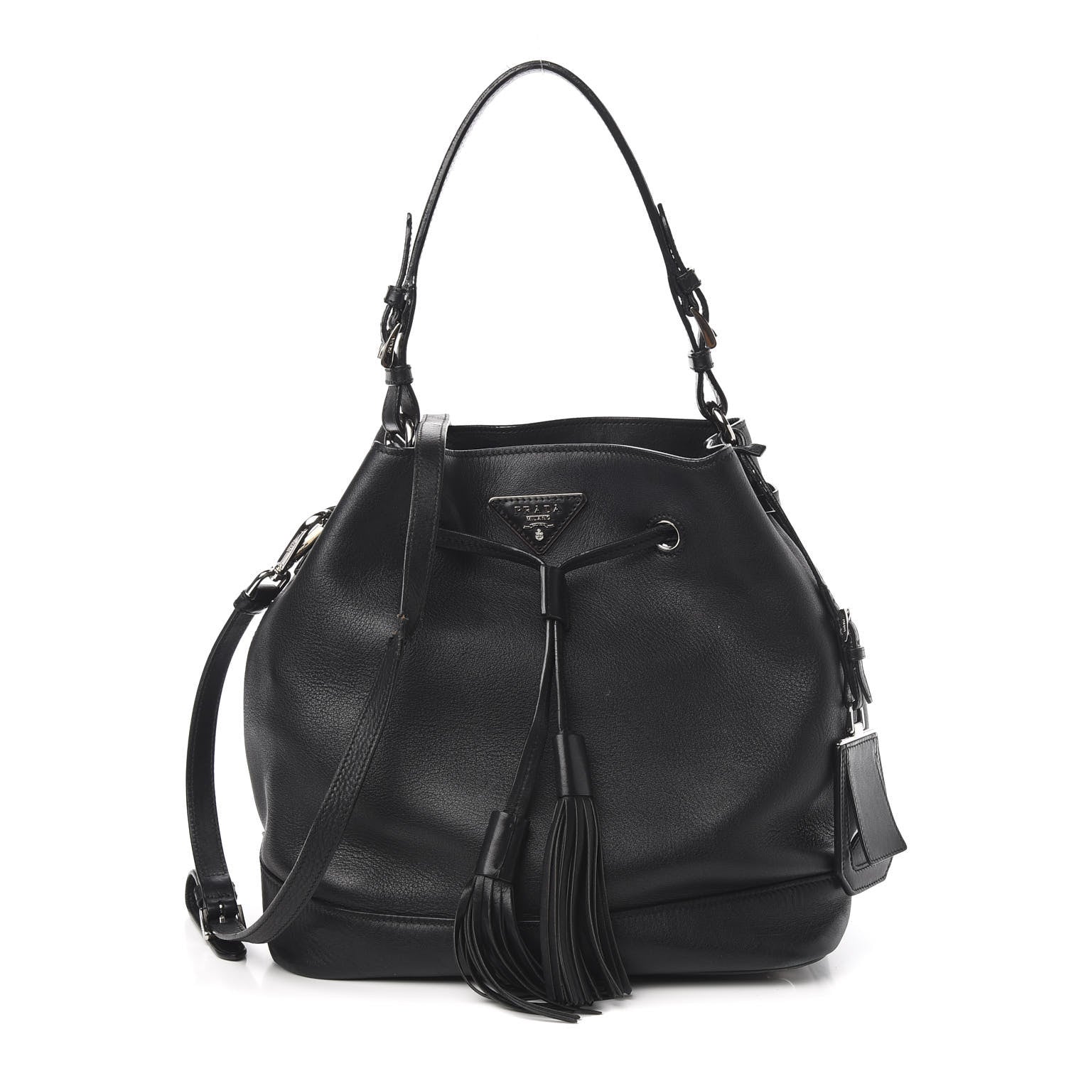 Prada City Calfskin Sport Bucket Bag Black 1 of 16