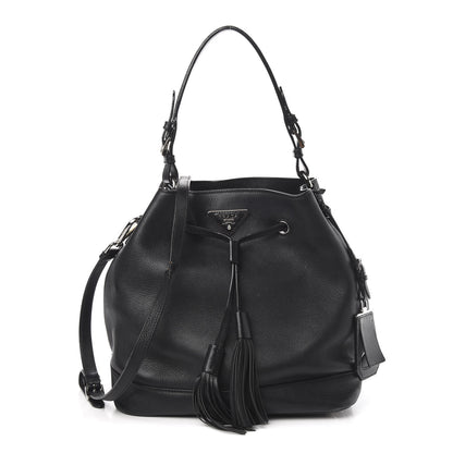 Prada City Calfskin Sport Bucket Bag Black 1 of 16