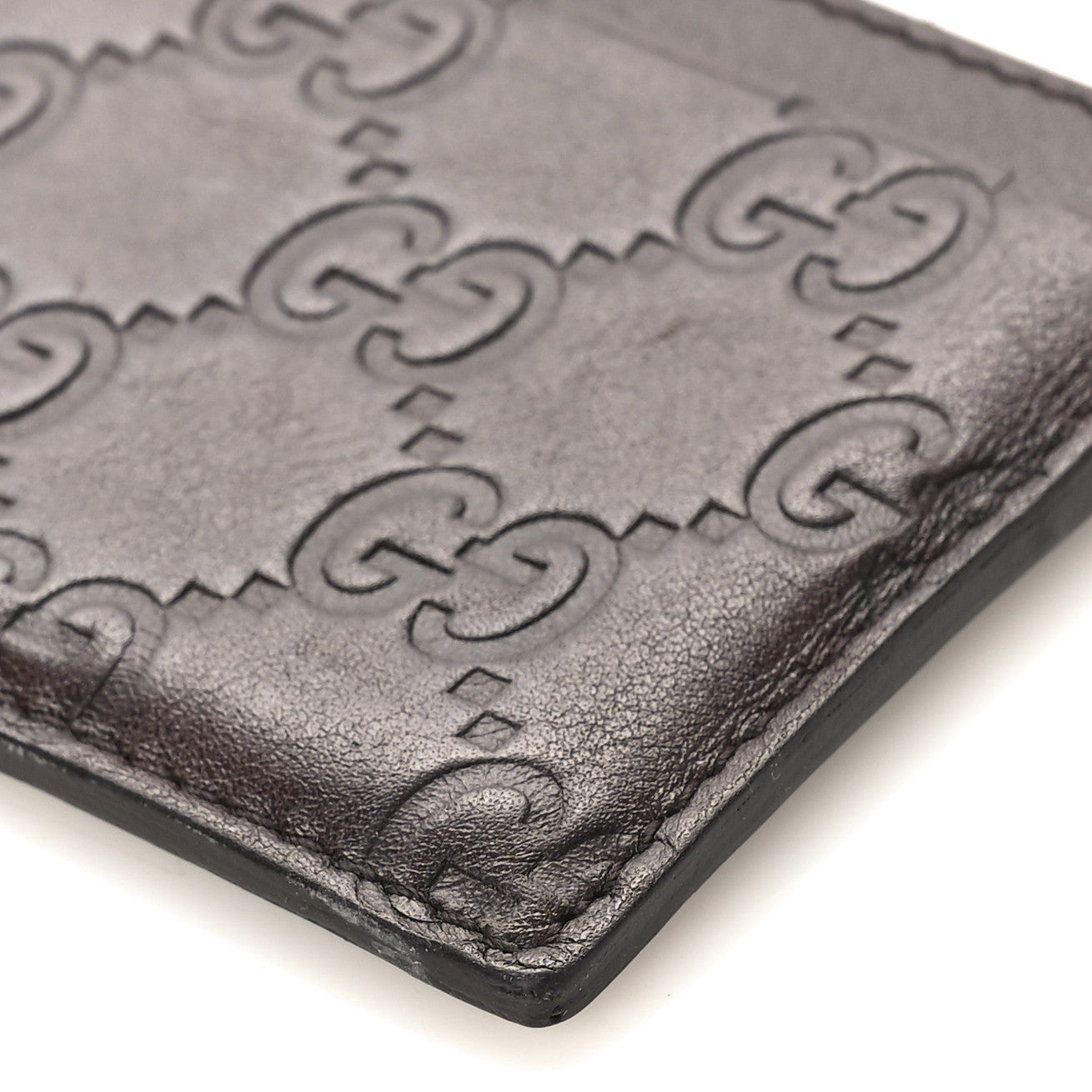 Guccissima Card Holder Brown