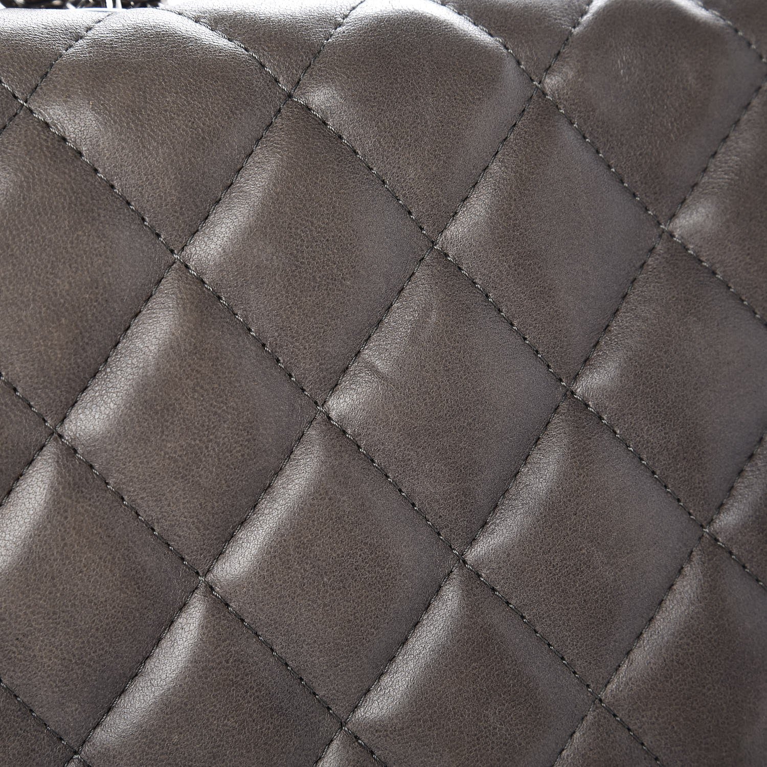 Chanel Lambskin Quilted Jumbo Single Flap Dark Grey 10 of 10