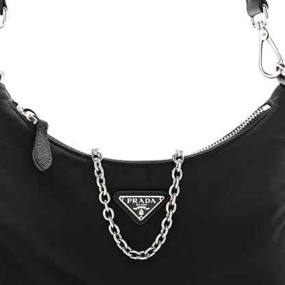 Prada Nylon Re-Edition 2005 Shoulder Bag Black 7 of 10