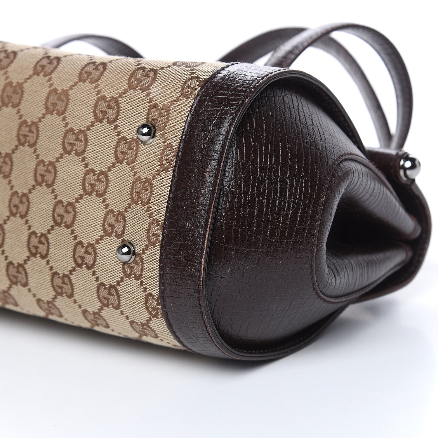 Gucci Monogram Bamboo Bullet Bag Dark Brown 7 of 15