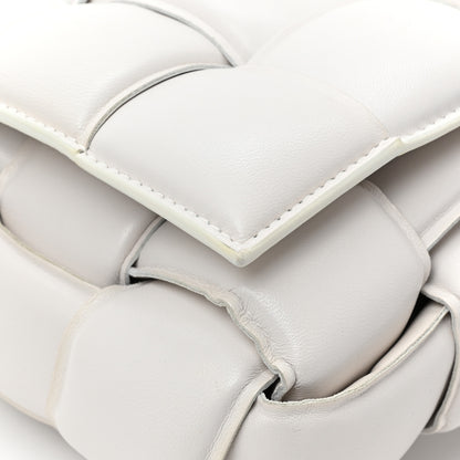 Bottega Veneta Lambskin Maxi Intreccio Padded Chain Cassette Crossbody Bag White 15 of 16