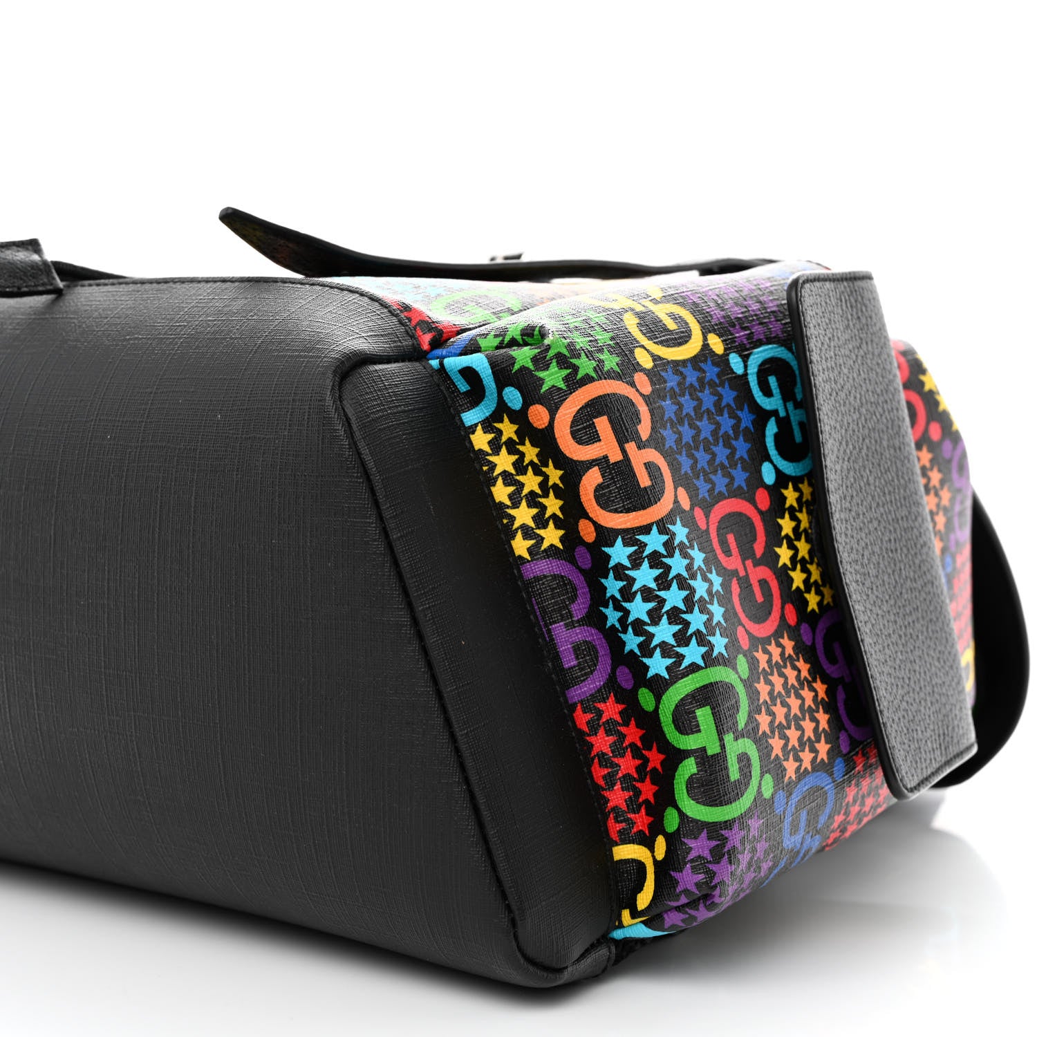 Gucci GG Supreme Monogram Psychedelic Medium Double Buckle Backpack Black Multicolor 11 of 11