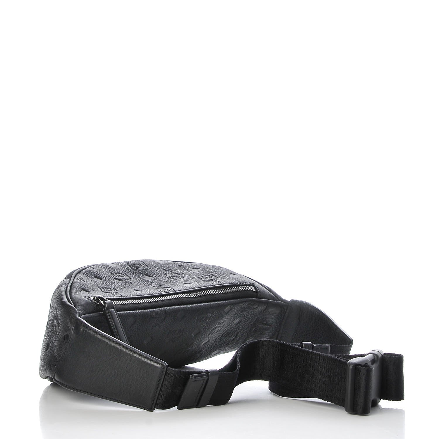 MCM Calfskin Ottomar Monogram Belt Bag Black 3 of 11