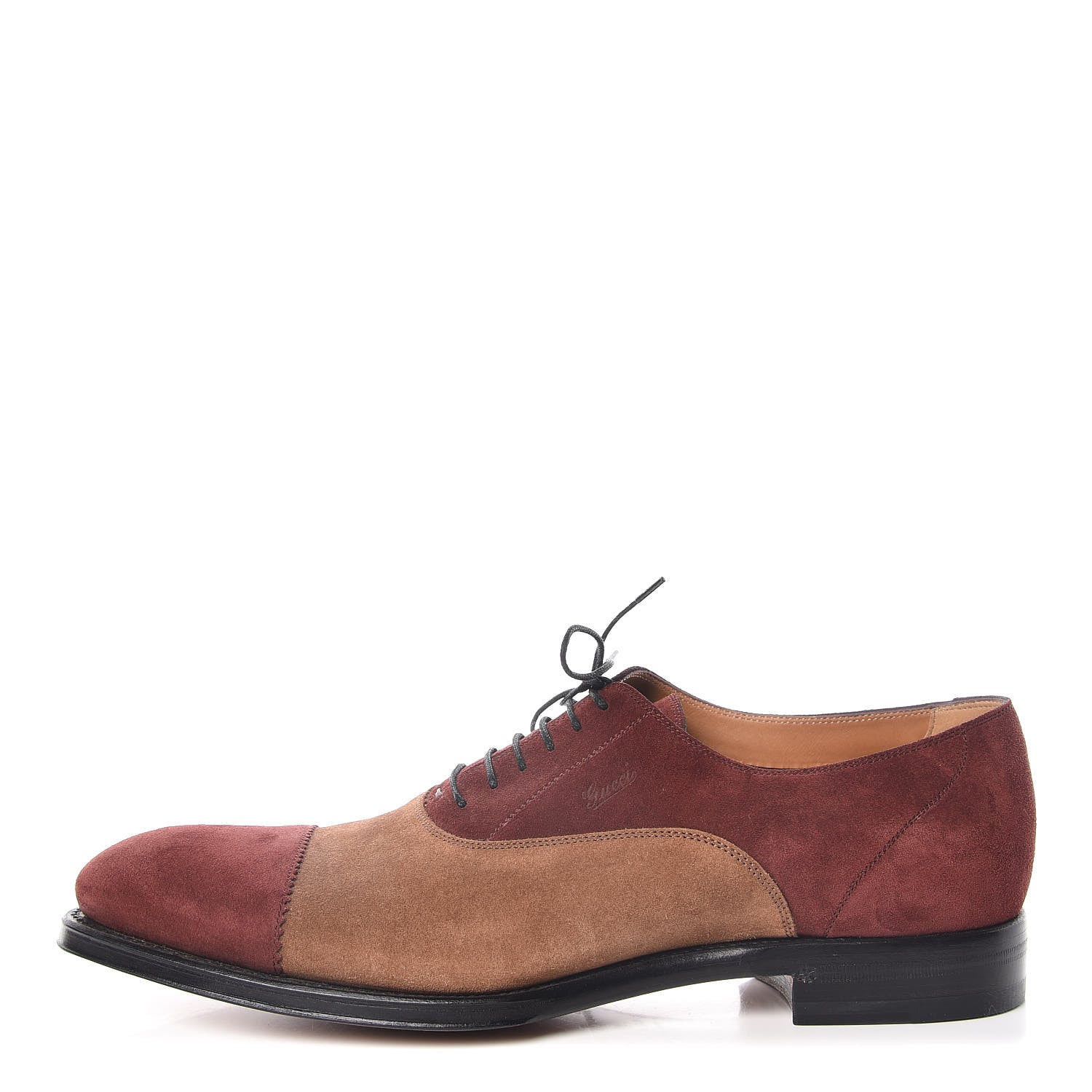 Gucci Suede Mens Lace Up Oxfords 12 Brown 1 of 10