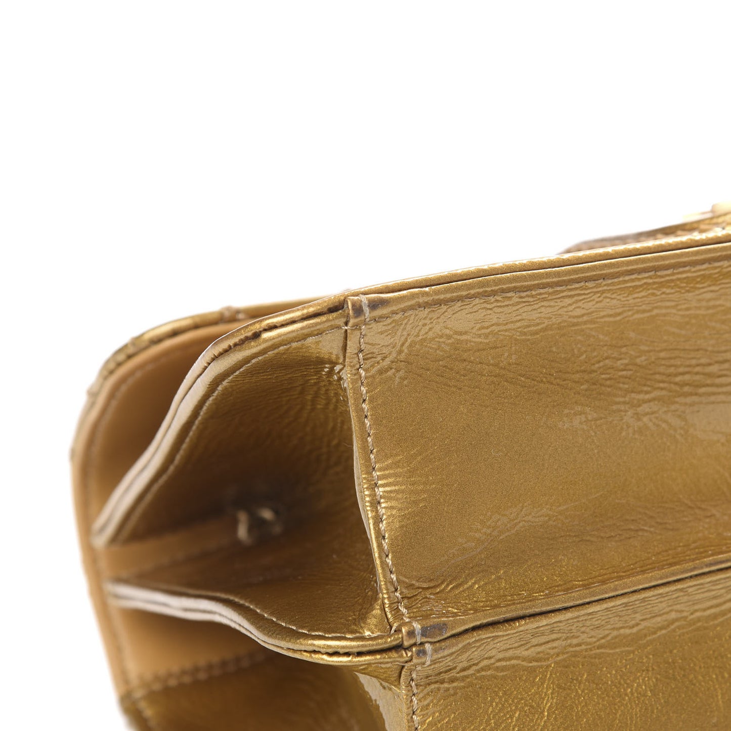 Patent Medium Madison Flap Gold